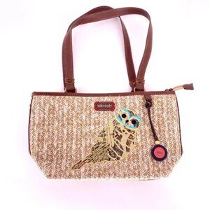 Sakroots Peace Owl Women's Small Straw Satchel Bag - OS
